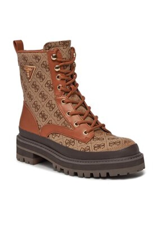 Guess Trapery FL7BDA FAL10 Brązowy. Kolor: brązowy. Materiał: skóra
