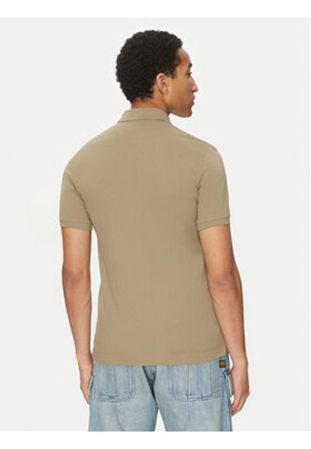 G-Star RAW - G-Star Raw Polo Dunda D11595-5864 6057 Khaki Slim Fit. Typ kołnierza: polo. Kolor: brązowy. Materiał: bawełna