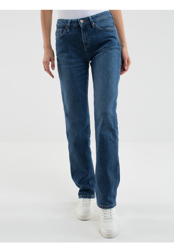 Big-Star - Spodnie jeans damskie Myrra 313. Okazja: na co dzień. Kolor: niebieski. Styl: sportowy, casual