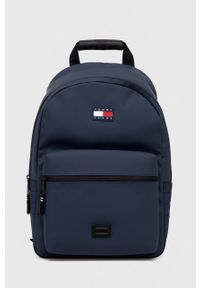 Tommy Jeans plecak męski kolor granatowy duży gładki. Kolor: niebieski. Materiał: włókno, materiał. Wzór: gładki #1