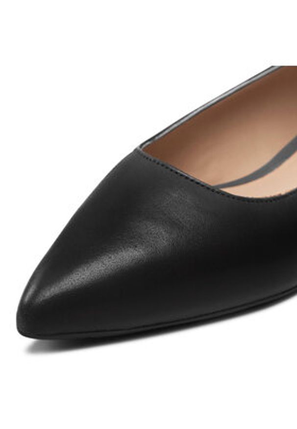Lauren Ralph Lauren - LAUREN RALPH LAUREN Baleriny Londyn 802862706001 Czarny. Kolor: czarny. Materiał: skóra