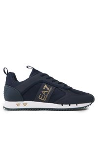 EA7 Emporio Armani Sneakersy X8X027 XK219 S854 Granatowy. Kolor: niebieski. Materiał: skóra