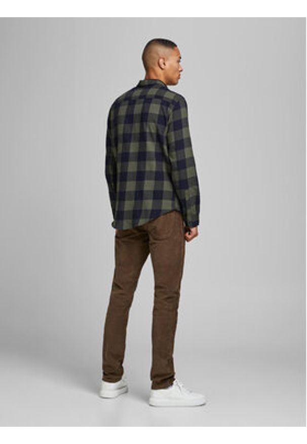Jack & Jones Koszula 12181602 Zielony Slim Fit. Kolor: zielony. Materiał: bawełna