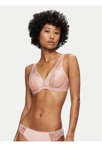 Triumph Biustonosz z fiszbiną Wild Peony Florale 10209627 Różowy. Kolor: różowy. Materiał: syntetyk