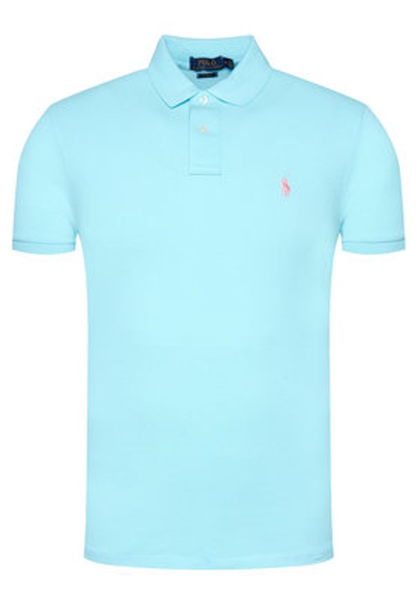 Polo Ralph Lauren Polo Core Replen 710795080 Niebieski Slim Fit. Typ kołnierza: polo. Kolor: niebieski. Materiał: bawełna