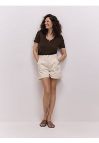 Reserved - Jeansowe szorty - biały. Kolor: biały. Materiał: jeans #1