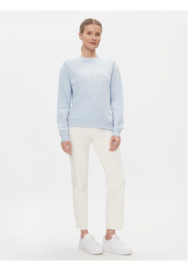 TOMMY HILFIGER - Tommy Hilfiger Bluza Flag Script WW0WW41758 Błękitny Regular Fit. Kolor: niebieski. Materiał: bawełna