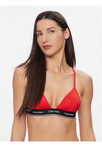 Calvin Klein Swimwear Góra od bikini KW0KW02424 Czerwony. Kolor: czerwony. Materiał: syntetyk #1
