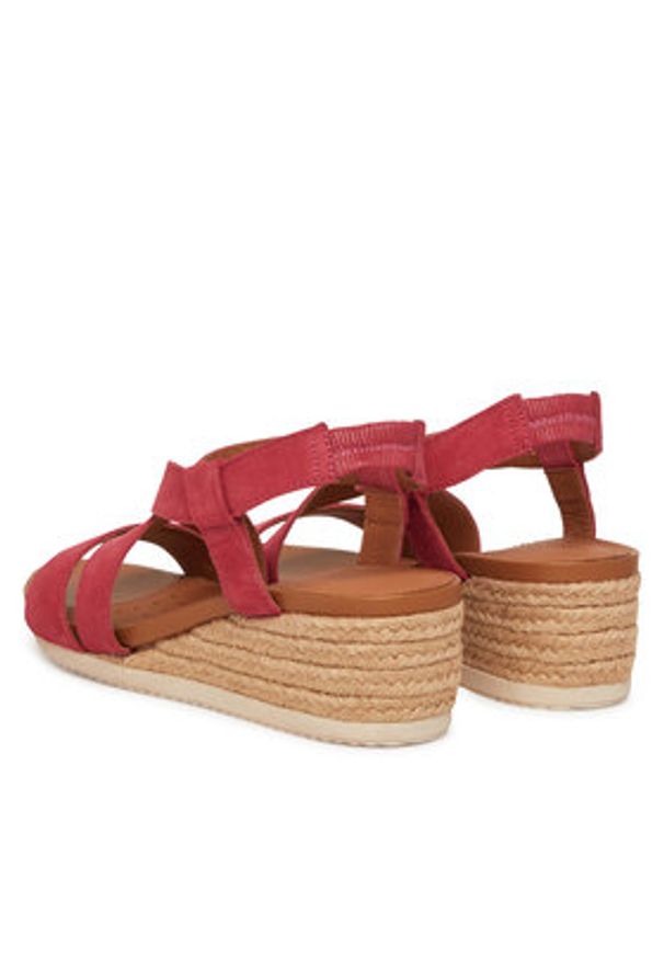 Geox Espadryle D Ischia Corda D55HHA 00022 C7008 Różowy. Kolor: różowy. Materiał: skóra, zamsz
