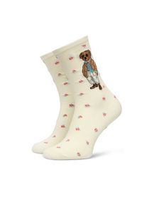 Skarpety długie Polo Ralph Lauren. Kolor: kremowy #1
