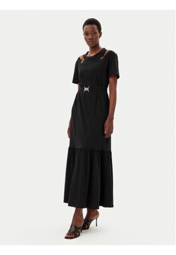 Liu Jo Sport Sukienka codzienna TA5275 JS088 Czarny Regular Fit. Okazja: na co dzień. Kolor: czarny. Materiał: bawełna. Typ sukienki: proste, sportowe. Styl: sportowy, casual