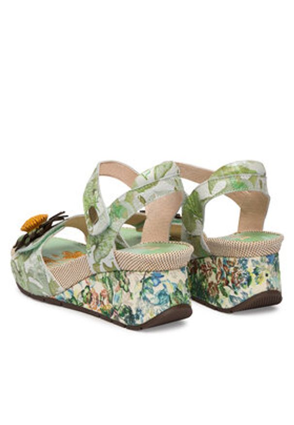 Laura Vita Sandały Barry 36 Zielony. Kolor: zielony. Materiał: skóra