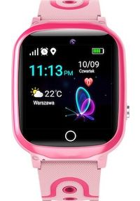 Smartwatch GoGPS K17 Różowy (K17PK). Rodzaj zegarka: smartwatch. Kolor: różowy #1