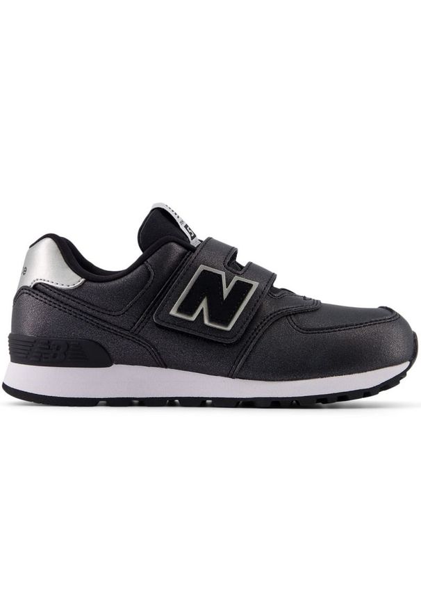 Buty New Balance sneakersy zapinane na rzep PV574FM czarne. Okazja: na uczelnię, na co dzień. Zapięcie: rzepy. Kolor: czarny. Materiał: guma. Szerokość cholewki: normalna. Model: New Balance 574. Sport: turystyka piesza