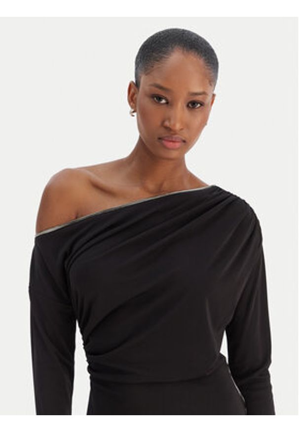 Rinascimento Sukienka koktajlowa CFC0126544003 Czarny Slim Fit. Kolor: czarny. Materiał: syntetyk. Styl: wizytowy