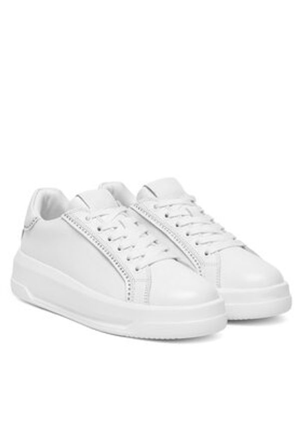 Love Moschino - LOVE MOSCHINO Sneakersy JA15025G1OIA0100 Biały. Kolor: biały. Materiał: skóra