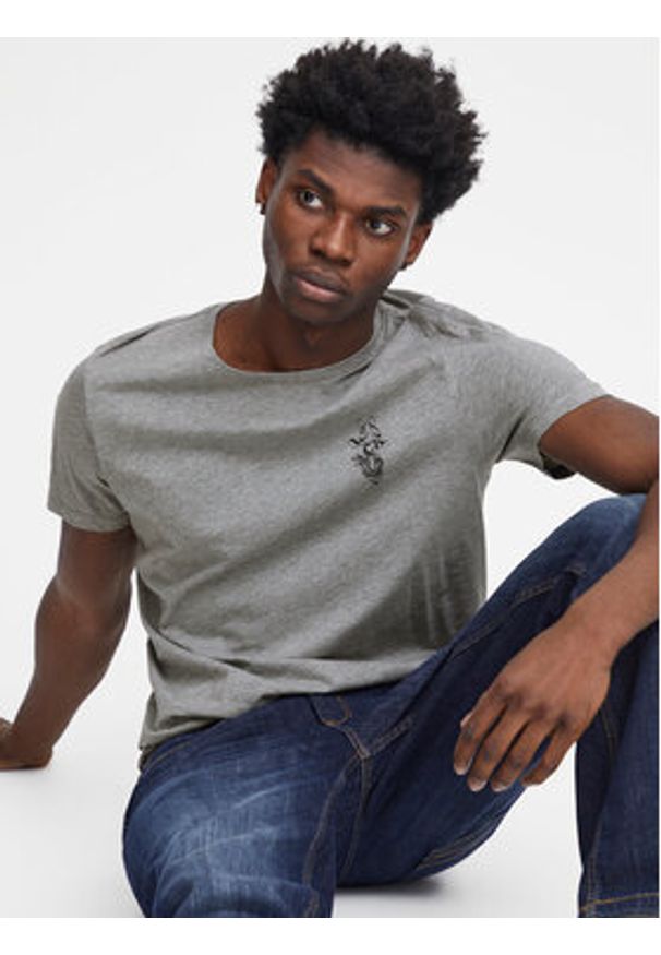 Blend T-Shirt 20716511 Szary Regular Fit. Kolor: szary. Materiał: bawełna