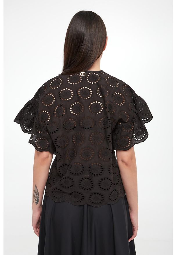 Twinset Milano - Bluzka damska w haft angielski TWINSET. Wzór: haft
