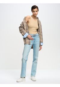 Big-Star - Spodnie jeans damskie Winona 116. Okazja: na co dzień. Stan: podwyższony. Kolor: niebieski. Sezon: lato. Styl: casual, retro