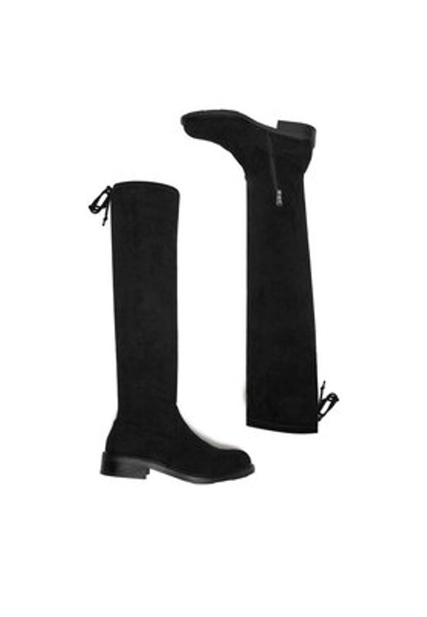 DeeZee Kozaki 001-1-BLACK SU Czarny. Kolor: czarny. Materiał: materiał