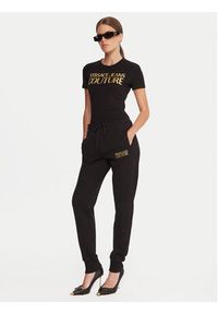 Versace Jeans Couture Spodnie dresowe 79HAAT06 CF01T Czarny Regular Fit. Kolor: czarny. Materiał: bawełna