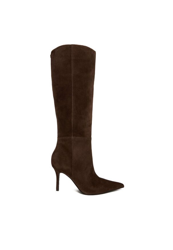 Guess Kozaki FLFGRS SUE11 Brązowy. Kolor: brązowy. Materiał: skóra, zamsz