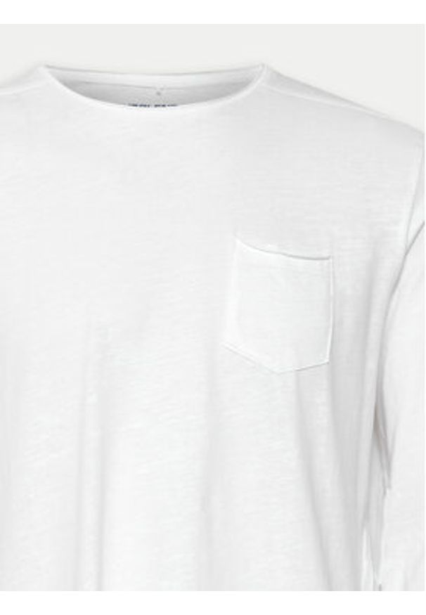 Blend Longsleeve Nicolai 20703060 Biały Regular Fit. Kolor: biały. Materiał: bawełna. Długość rękawa: długi rękaw