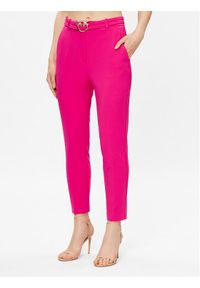 Pinko Spodnie materiałowe 100309 A0KD Różowy Regular Fit. Kolor: różowy. Materiał: materiał, wiskoza