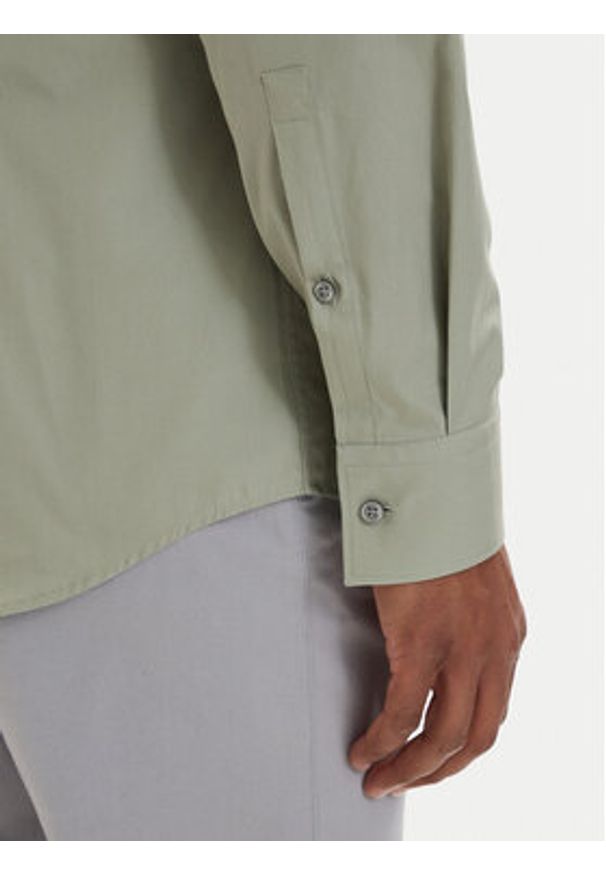 Hugo - HUGO Koszula Kenno 50289499 Zielony jasny Slim Fit. Kolor: zielony. Materiał: bawełna