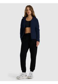 4f - 4F Kurtka softshell wiatroodporna membrana 5000 damska - granatowa XL. Typ kołnierza: kaptur. Kolor: niebieski. Materiał: softshell. Technologia: Windstopper. Sezon: zima #2