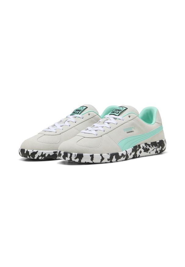 Puma - Buty do piłki ręcznej unisex PUMA UNTMD PUMA. Zapięcie: pasek. Kolor: zielony, biały, wielokolorowy. Materiał: zamsz. Szerokość cholewki: normalna. Sport: piłka ręczna