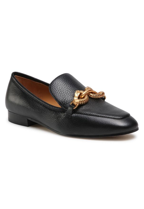 Lordsy Tory Burch Jessa 20mm Loafer 60801 Perfect Black 006. Kolor: czarny. Materiał: skóra