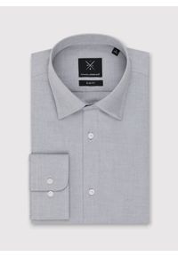 Pako Lorente - PAKO LORENTE – Gładka koszula męska w kolorze szarym. Kolor: szary, beżowy, niebieski, wielokolorowy. Materiał: bawełna. Długość rękawa: długi rękaw. Długość: długie. Wzór: gładki #7