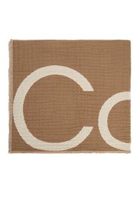 Calvin Klein Szal K60K612879 Beżowy. Kolor: beżowy. Materiał: bawełna #3