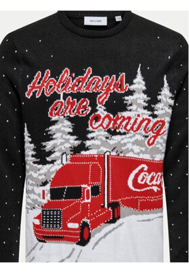 Only & Sons Sweter Xmas 22031176 Granatowy Regular Fit. Kolor: niebieski. Materiał: syntetyk
