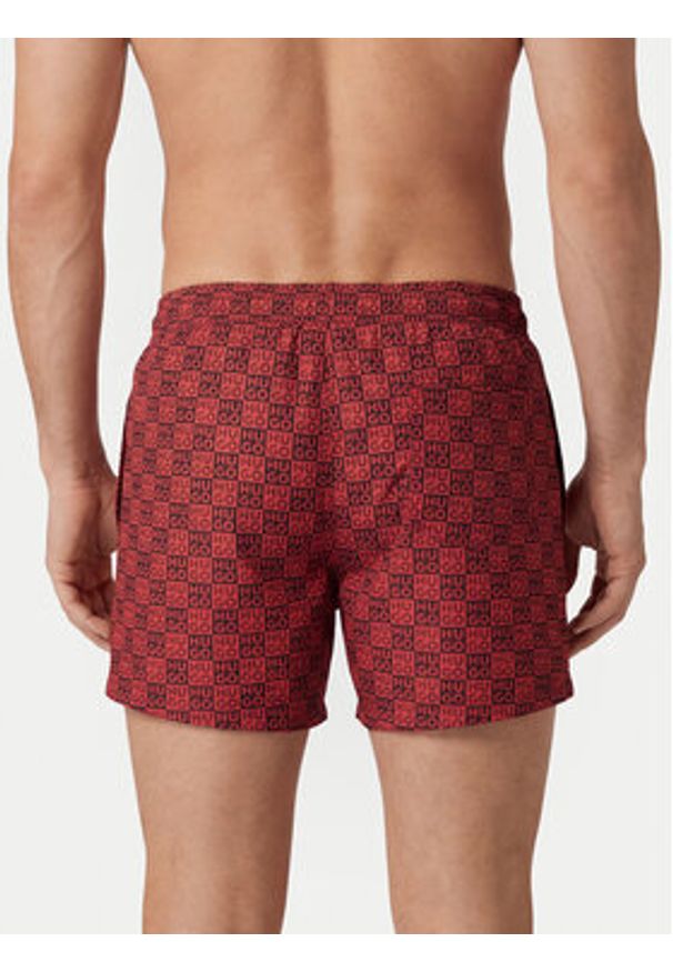 Hugo - HUGO Szorty kąpielowe Aaron 50556792 Czerwony Regular Fit. Kolor: czerwony. Materiał: syntetyk