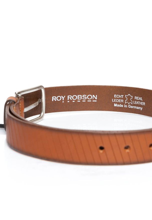 Roy Robson - ROY ROBSON PASEK SKÓRZANY RR0227L13 27 35mm Gürtel Q. 6398. Materiał: skóra. Wzór: paski. Styl: klasyczny