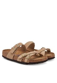 Birkenstock Klapki Franca Sfb 1022973 Beżowy. Kolor: beżowy. Materiał: skóra, nubuk #4