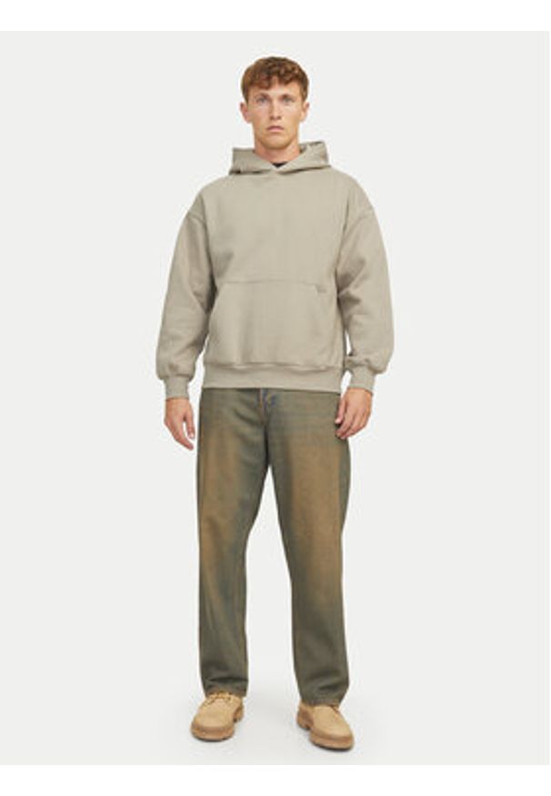 Jack & Jones - Jack&Jones Bluza Urban Edge 12259944 Beżowy Loose Fit. Kolor: beżowy. Materiał: bawełna, syntetyk