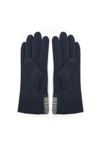 Wittchen - Damskie rękawiczki w pepitkę. Kolor: niebieski. Materiał: wełna #3