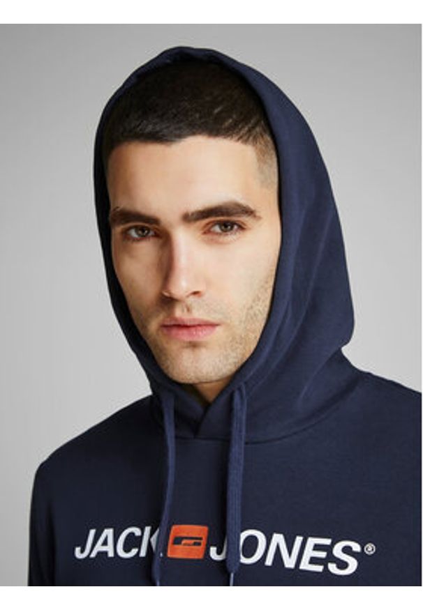 Jack & Jones - Jack&Jones Bluza Corp Old Logo 12137054 Granatowy Regular Fit. Kolor: niebieski. Materiał: syntetyk, bawełna