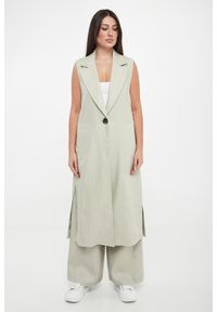 Armani Exchange - Kamizelka damska długa lniana ARMANI EXCHANGE. Materiał: len. Długość: długie #2