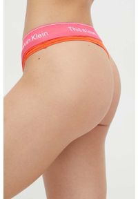 Calvin Klein Underwear stringi kolor czerwony. Kolor: czerwony. Materiał: włókno, materiał #3