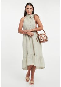 Armani Exchange - Sukienka midi lniana ARMANI EXCHANGE. Materiał: len. Długość: midi #1