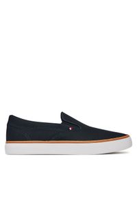 TOMMY HILFIGER - Tommy Hilfiger Tenisówki Th Hi Vulc Core Low Ii Slipon FM0FM05514 Granatowy. Kolor: niebieski. Materiał: materiał #1