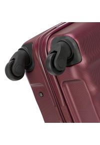 Wittchen - Średnia walizka z polikarbonu fakturowana bordowa. Kolor: czerwony. Materiał: guma. Styl: klasyczny #6