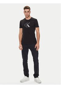 Calvin Klein Jeans T-Shirt Outline Monologo J30J325678 Czarny Slim Fit. Kolor: czarny. Materiał: bawełna #4