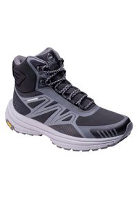 Elbrus - Męskie Buty Do Chodzenia Lavami Mid Cut. Kolor: czarny, szary, wielokolorowy. Sport: turystyka piesza