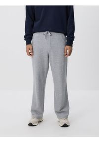 Reserved - Spodnie dresowe z bawełną - jasnoszary. Kolor: szary. Materiał: bawełna, dresówka