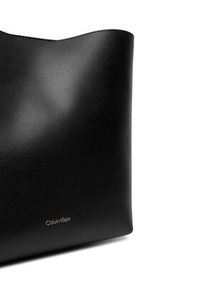 Calvin Klein Torebka Foil Logo Medium LV04F3736G Czarny. Kolor: czarny. Materiał: skórzane #6